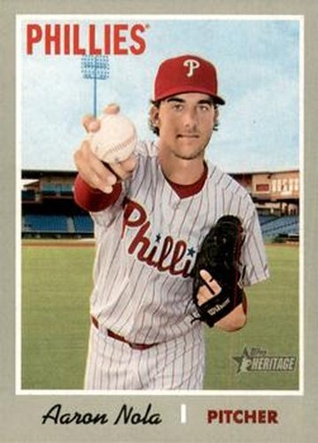 #459 Aaron Nola - Philadelphia Phillies - 2019 Topps Heritage Baseball