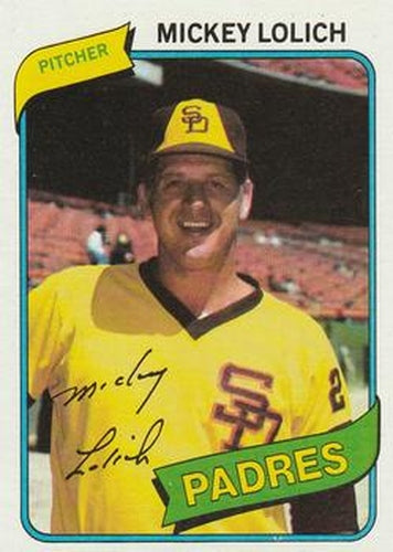 #459 Mickey Lolich - San Diego Padres - 1980 Topps Baseball
