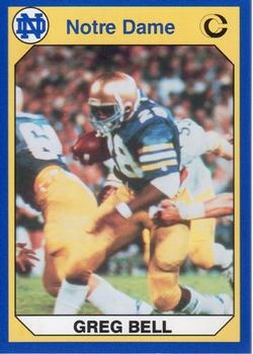 #45 Greg Bell - Notre Dame Fighting Irish - 1990 Collegiate Collection Notre Dame Football