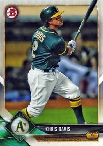 #45 Khris Davis - Oakland Athletics - 2018 Bowman Baseball