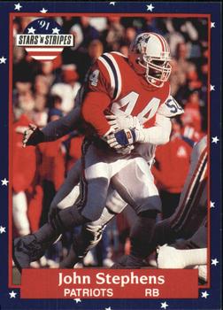 #45 John Stephens - New England Patriots - 1991 Fleer Stars 'n Stripes Football