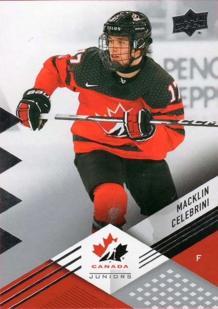 #45 Macklin Celebrini - Canada - 2024 Upper Deck Team Canada Juniors Hockey