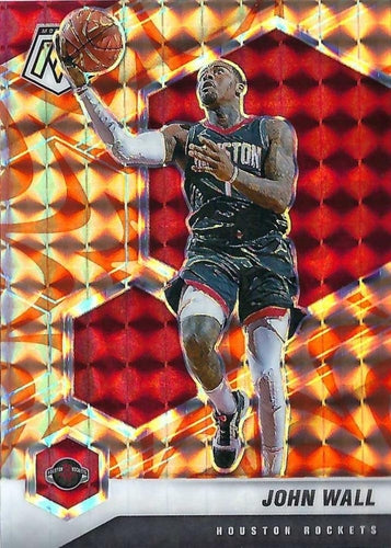 #45 John Wall - Houston Rockets - 2020-21 Panini Mosaic - Mosaic Reactive Orange Basketball