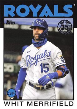 #86B-45 Whit Merrifield - Kansas City Royals - 2021 Topps - 1986 Topps Baseball 35th Anniversary Series One Baseball