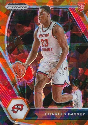 #45 Charles Bassey - Western Kentucky Hilltoppers - 2021 Panini Prizm Draft Picks - Orange Ice Basketball