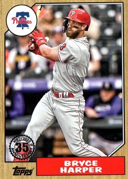 #87TBU-45 Bryce Harper - Philadelphia Phillies - 2022 Topps Update - 1987 Topps Baseball 35th Anniversary Baseball