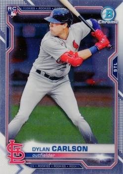 #45 Dylan Carlson - St. Louis Cardinals - 2021 Bowman Chrome Baseball