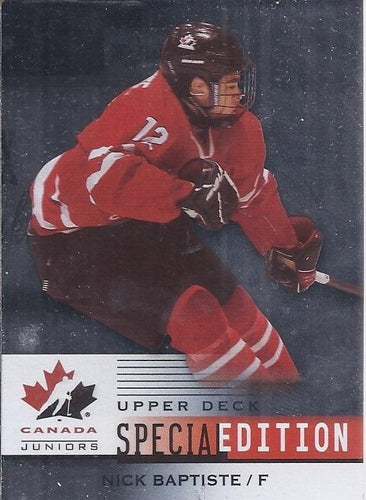 #SE-45 Nick Baptiste - Canada - 2014 Upper Deck Team Canada Juniors - Special Edition Hockey