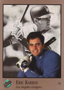 #45 Eric Karros - Los Angeles Dodgers - 1992 Studio Baseball