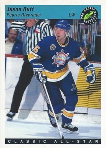 #45 Jason Ruff - Peoria Rivermen - 1993 Classic Pro Prospects Hockey