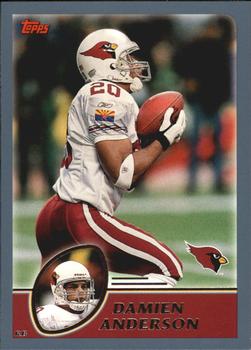 #45 Damien Anderson - Arizona Cardinals - 2003 Topps Football
