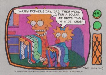 #45 Happy Father's Day, Dad. They were 12 for a d - 1990 Topps The Simpsons
