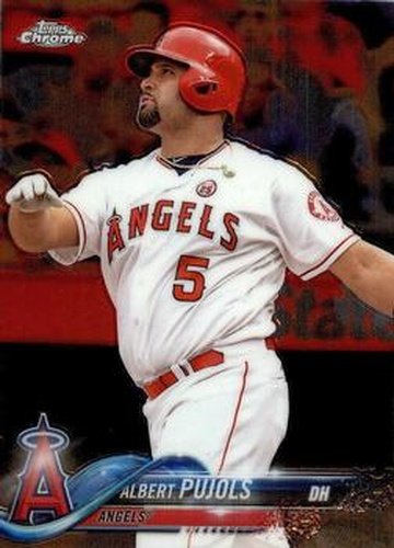 #45 Albert Pujols - Los Angeles Angels - 2018 Topps Chrome Baseball