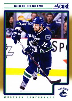 #460 Chris Higgins - Vancouver Canucks - 2012-13 Score - Gold Rush Hockey