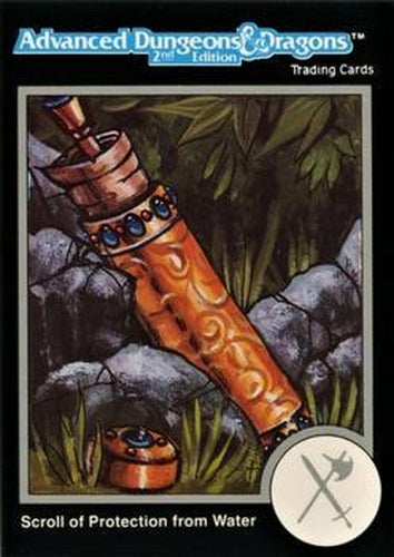 #460 Scroll of Protection from Water - 1991 TSR Advanced Dungeons & Dragons - Silver
