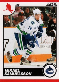 #461 Mikael Samuelsson - Vancouver Canucks - 2010-11 Score Hockey