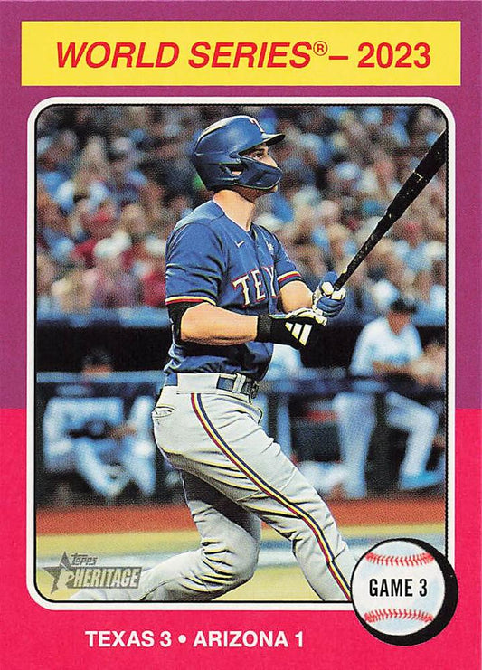#463 World Series 2023: Game 3 - Texas Rangers - 2024 Topps Heritage Baseball