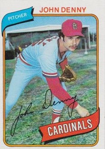 #464 John Denny - St. Louis Cardinals - 1980 Topps Baseball