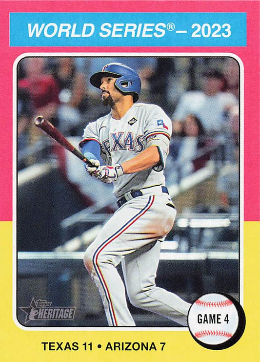 #464 World Series 2023: Game 4 - Texas Rangers - 2024 Topps Heritage Baseball