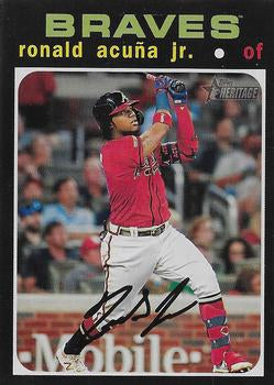 #464b Ronald Acuña Jr. - Atlanta Braves - 2020 Topps Heritage Baseball