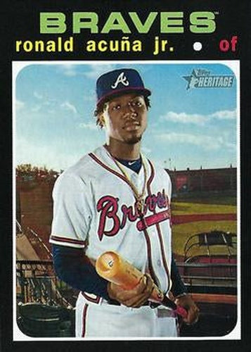 #464c Ronald Acuña Jr. - Atlanta Braves - 2020 Topps Heritage Baseball