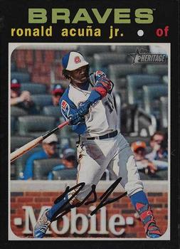 #464f Ronald Acuña Jr. - Atlanta Braves - 2020 Topps Heritage Baseball