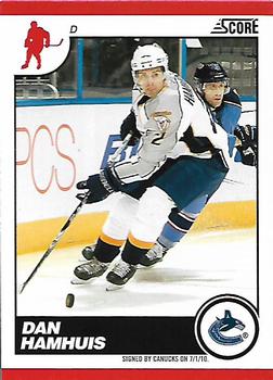 #466 Dan Hamhuis - Vancouver Canucks - 2010-11 Score Hockey
