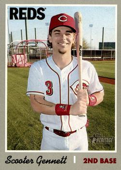 #466 Scooter Gennett - Cincinnati Reds - 2019 Topps Heritage Baseball