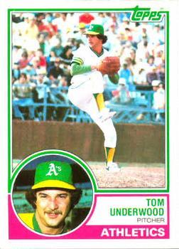 #466 Tom Underwood - Oakland Athletics - 1983 Topps Baseball