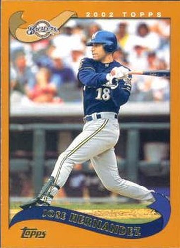 #466 Jose Hernandez - Milwaukee Brewers - 2002 Topps Baseball