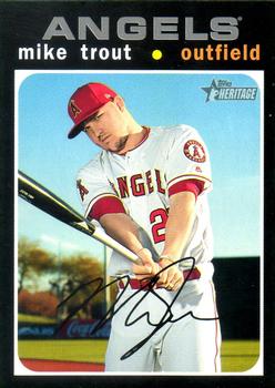 #466e Mike Trout - Los Angeles Angels - 2020 Topps Heritage Baseball
