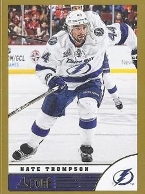 #467 Nate Thompson - Tampa Bay Lightning - 2013-14 Score - Gold Hockey