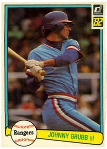 #467 Johnny Grubb - Texas Rangers - 1982 Donruss Baseball
