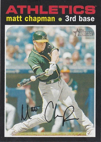#468 Matt Chapman - Oakland Athletics - 2020 Topps Heritage Baseball