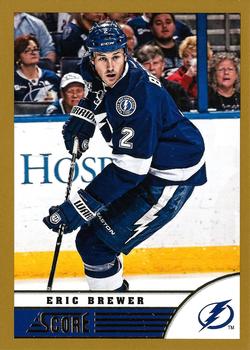 #468 Eric Brewer - Tampa Bay Lightning - 2013-14 Score - Gold Hockey