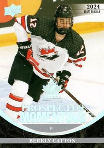 #PM-46 Berkly Catton - Canada - 2023 Upper Deck Team Canada Juniors - Prospectus Momentous Hockey