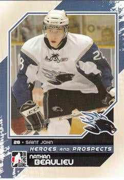 #46 Nathan Beaulieu - Saint John Sea Dogs - 2010-11 In The Game Heroes and Prospects Hockey