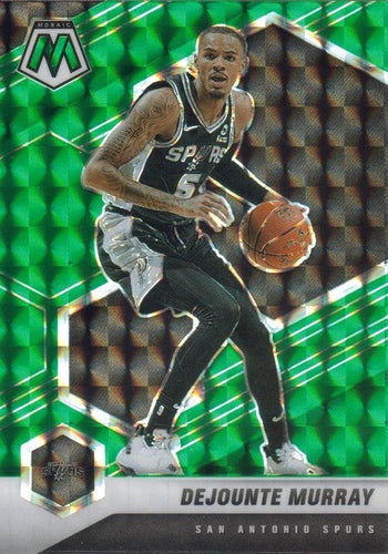 #46 Dejounte Murray - San Antonio Spurs - 2020-21 Panini Mosaic - Mosaic Green Basketball