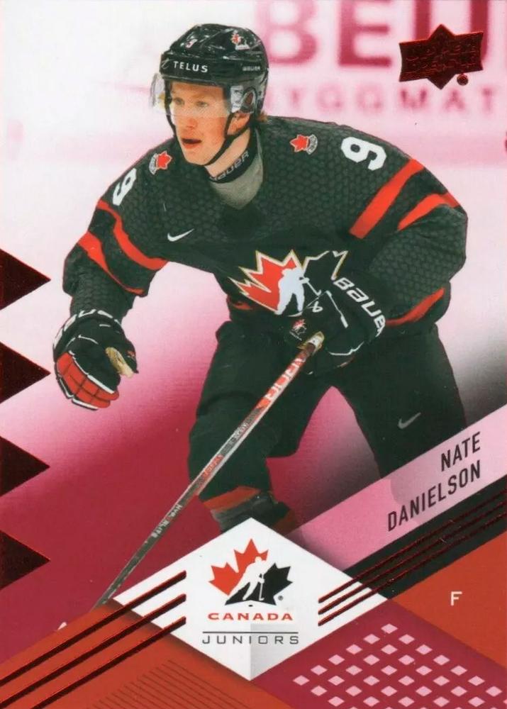 #46 Nate Danielson - Canada - 2024 Upper Deck Team Canada Juniors - Red Foil Hockey