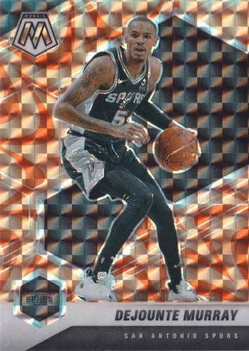 #46 Dejounte Murray - San Antonio Spurs - 2020-21 Panini Mosaic - Mosaic Reactive Orange Basketball