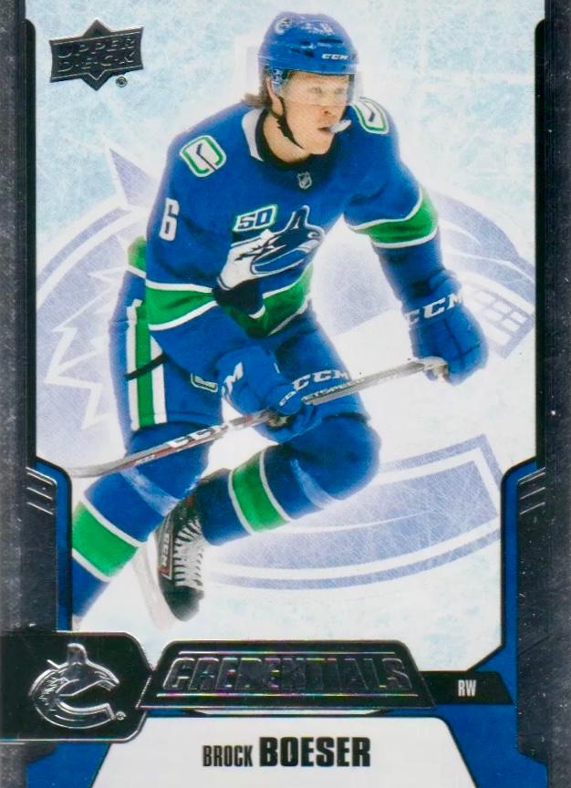 #46 Brock Boeser - Vancouver Canucks - 2019-20 Upper Deck Credentials Hockey