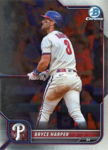 #46 Bryce Harper - Philadelphia Phillies - 2022 Bowman Chrome Baseball