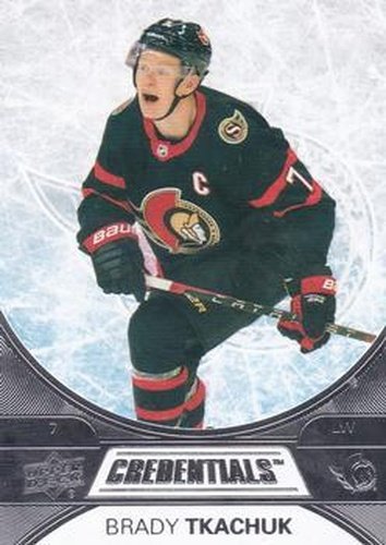 #46 Brady Tkachuk - Ottawa Senators - 2021-22 Upper Deck Credentials Hockey