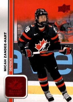 #46 Micah Zandee-Hart - Canada - 2023 Upper Deck Team Canada Juniors - Red Foil Hockey