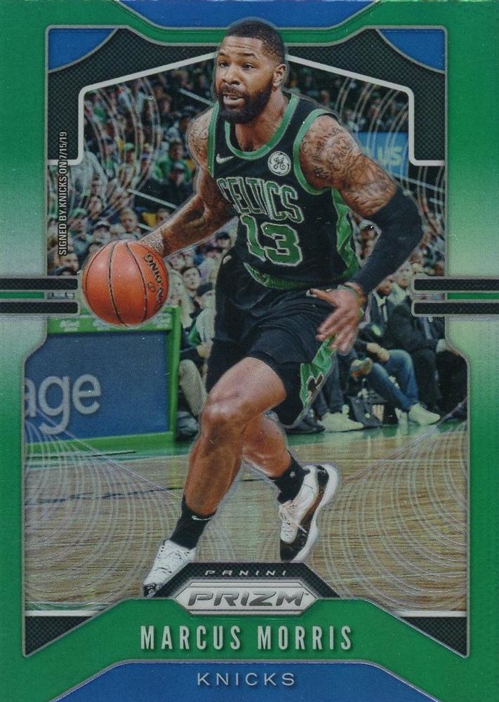 #46 Marcus Morris - New York Knicks - 2019-20 Panini Prizm - Prizms Green Basketball