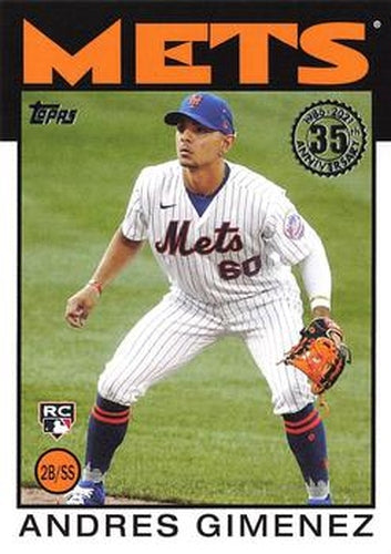 #86B-46 Andres Gimenez - New York Mets - 2021 Topps - 1986 Topps Baseball 35th Anniversary Series One Baseball
