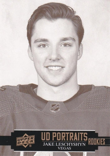 #P-46 Jake Leschyshyn - Vegas Golden Knights - 2021-22 Upper Deck - UD Portraits Hockey