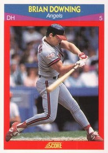#46 Brian Downing - California Angels - 1990 Score 100 Superstars Baseball