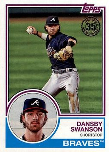 #83-46 Dansby Swanson - Atlanta Braves - 2018 Topps - 1983 Topps Baseball 35th Anniversary Baseball