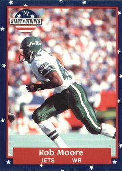 #46 Rob Moore - New York Jets - 1991 Fleer Stars 'n Stripes Football